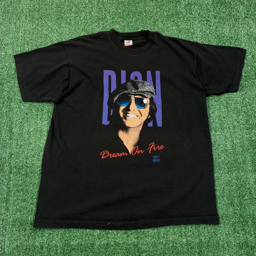 Vintage 90's Dion DiMucci Dream On Fire Music T-Shirt Made USA Nashville